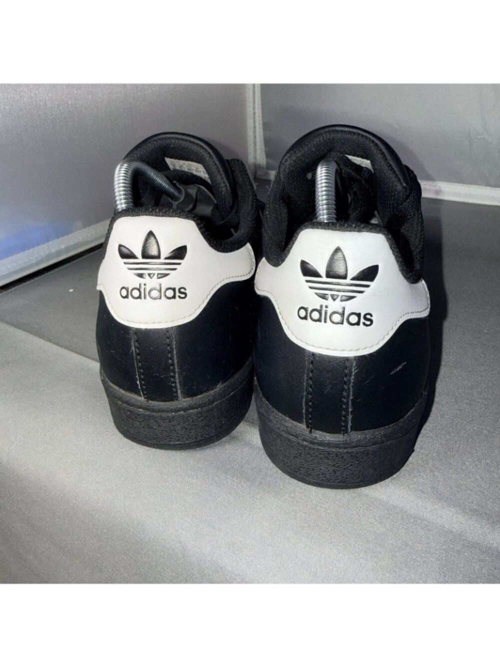 Adidas Superstar (Us 6) Black/white Sneakers - Picture 6 of 7